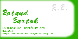 roland bartok business card